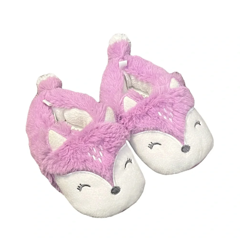Carter’s Purple Fox Toddler Slippers
